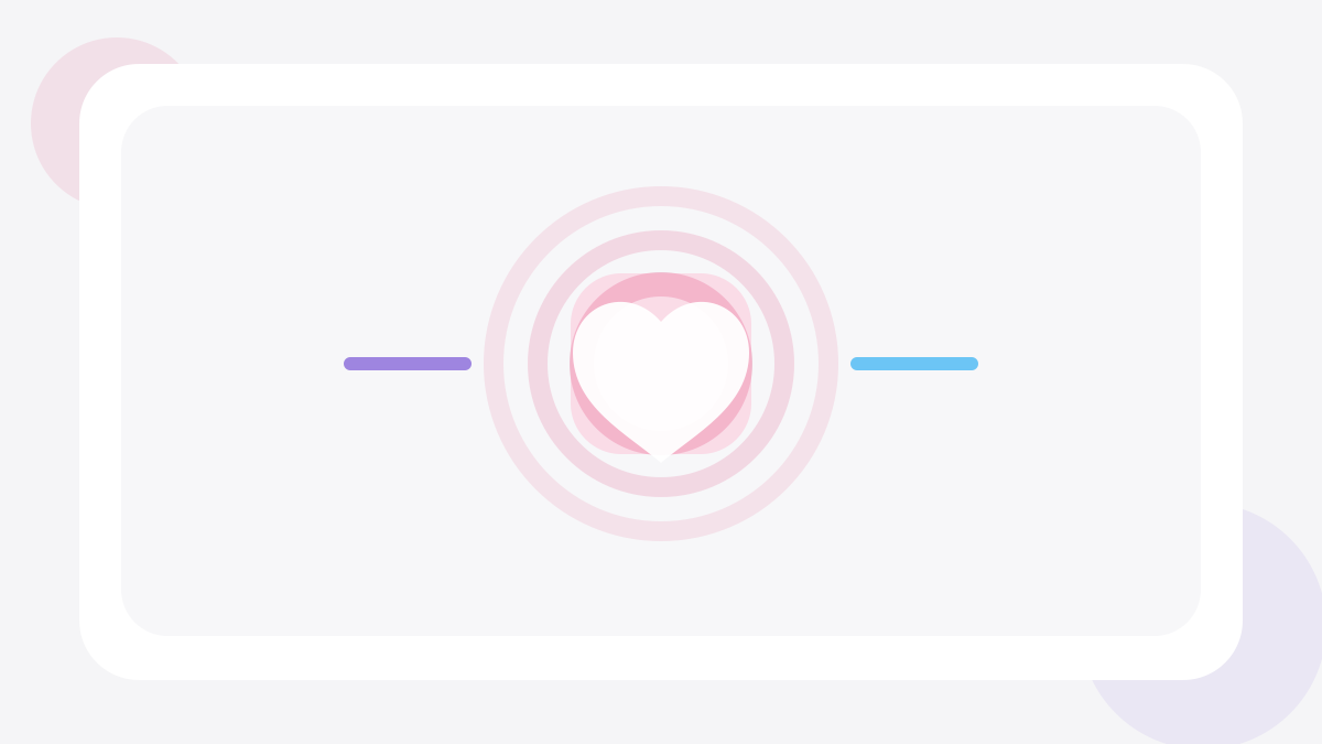 Minimal MiniCycle-style pulse rings representing cycle pain