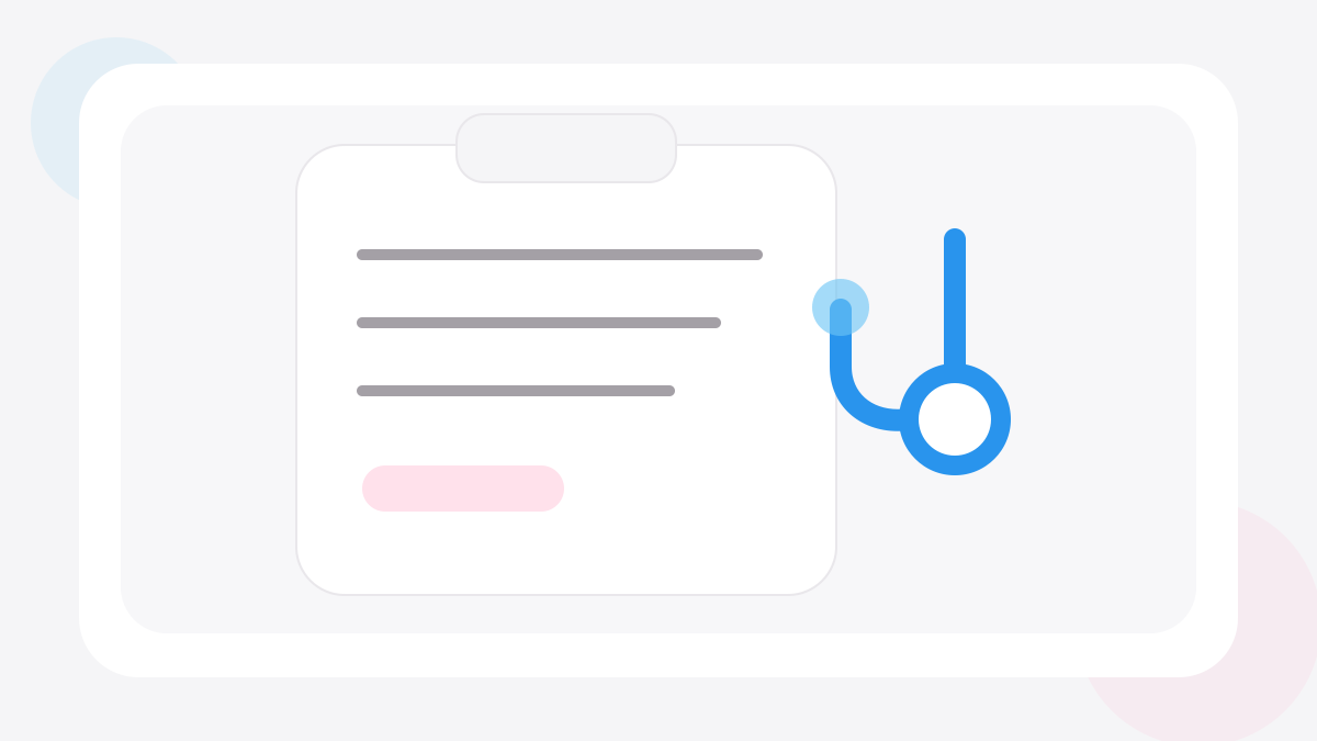 Minimal notes card and stethoscope representing a clinical conversation