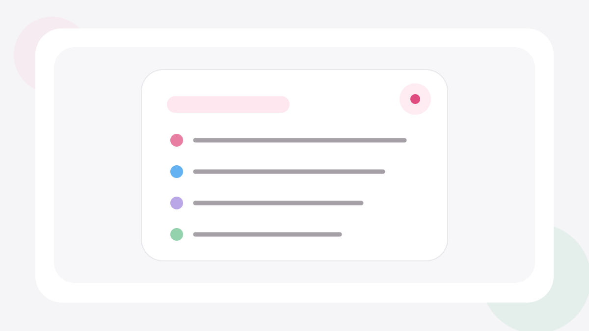 Minimal checklist card for tracking cycle symptoms