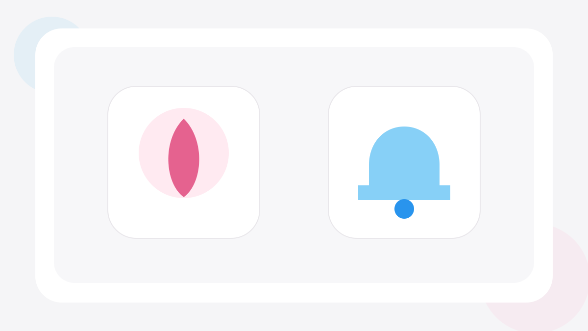 Minimal MiniCycle widget and reminder cards